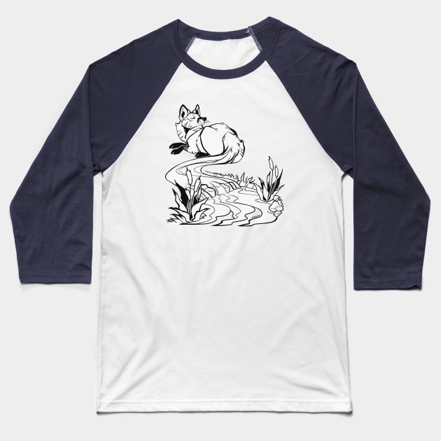 Foxtail River Baseball T-Shirt by KiRAWRa